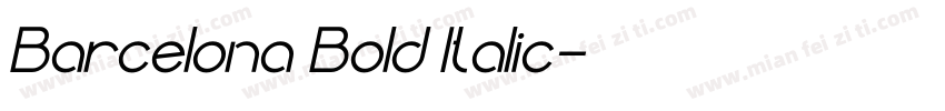 Barcelona Bold Italic字体转换